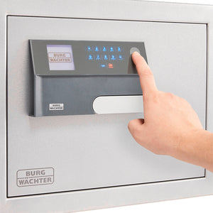 Burg Wachter Standard Stainless Steel Burglary Protection Karat MT 640 E FP, Biometric Opening (Fingerprint or Electronic Code)