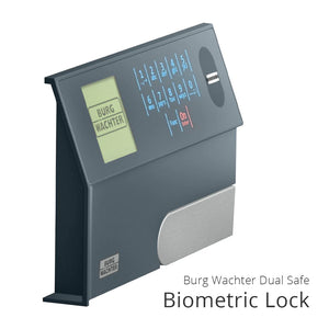 Burg Wachter Extra Large Fire and Burglary Protection Dual-Safe DS 465 E FP, Biometric Opening (Fingerprint or Electronic Code)